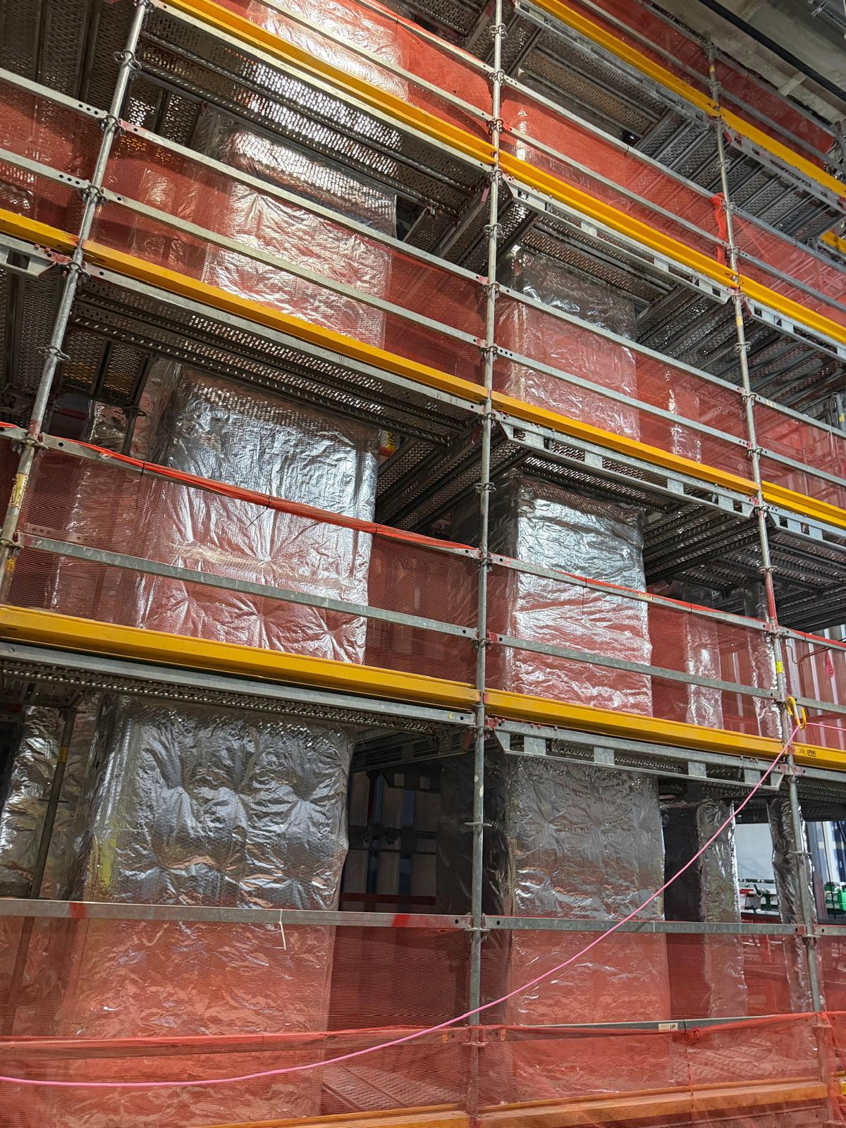 Multilevel insulated duct risers